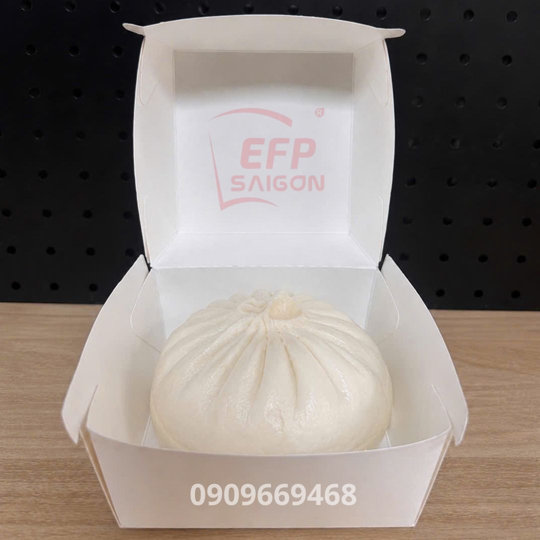 HỘP GIẤY TRẮNG ĐỰNG HAMBURGER-BÁNH BAO